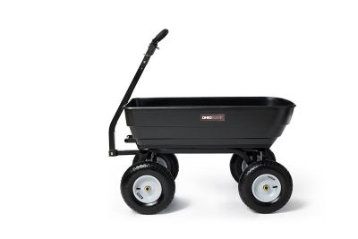 Image showing  6 cu. ft. 600 lb. Capacity Dual Handle Poly Garden Cart, Pull/Tow