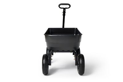 Image showing  6 cu. ft. 600 lb. Capacity Dual Handle Poly Garden Cart, Pull/Tow