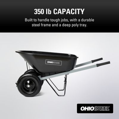 Image showing  6 cu. ft. Poly Wheelbarrow, 350 lb. Capacity