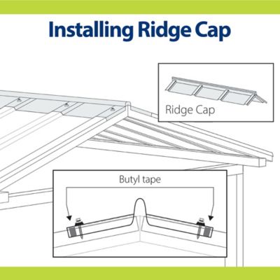 Image showing  Polycarbonate Ridge Cap, Clear