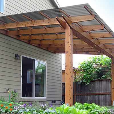 Image showing  .032in. Solar Grey 26x96in. Polycarbonate Roof Panel