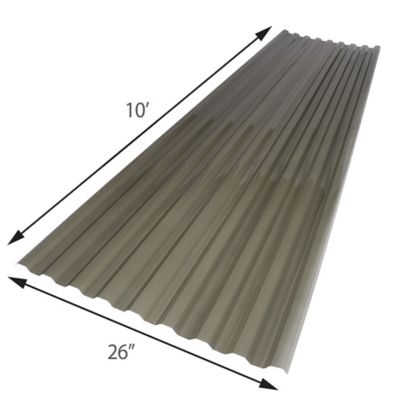 Image showing  .032in. Solar Grey 26x120in. Polycarbonate Roof Panel