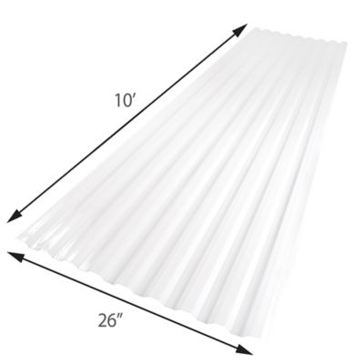 Image showing  .032in. White Opal 26x120in. Polycarbonate Roof Panel