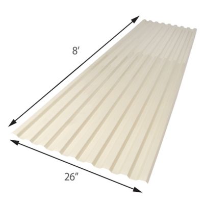 Image showing  Corrugated Polycarbonate Roofing Panel, 17.3 sq. ft., Beige