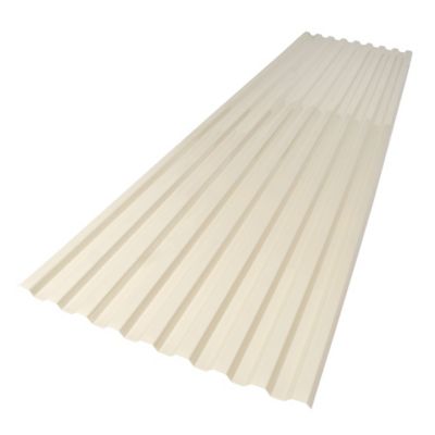 SUNTUF Corrugated Polycarbonate Roofing Panel, 22 sq. ft., Beige