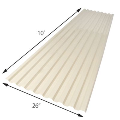 Image showing  Corrugated Polycarbonate Roofing Panel, 22 sq. ft., Beige