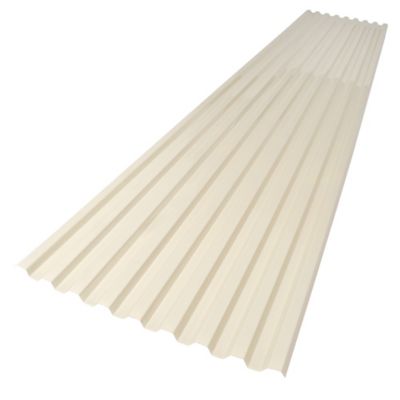 SUNTUF Corrugated Polycarbonate Roofing Panel, 26 sq. ft., Beige