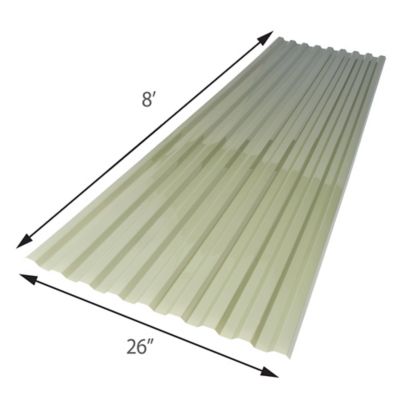Image showing  .032in. Misty Green 26x96in. Polycarbonate Roof Panel