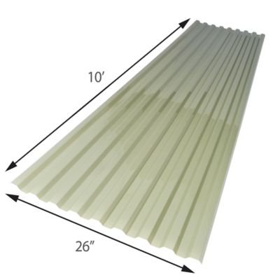Image showing  .032in. Misty Green 26x120in. Polycarbonate Roof Panel