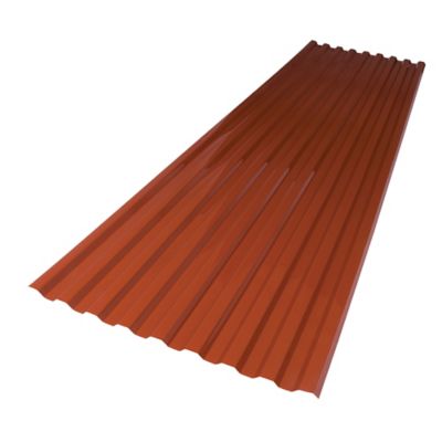 SUNTUF .032in. Red Brick 26x96in. Polycarbonate Roof Panel