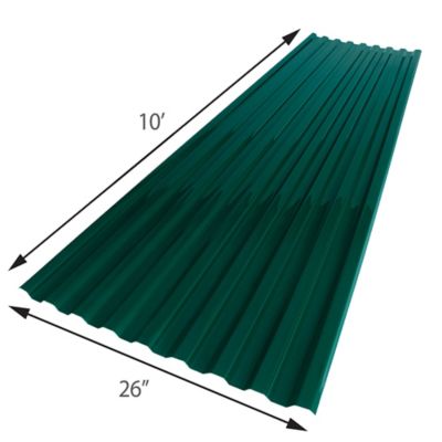 Image showing  .032in. Hunter Green 26x120in. Polycarbonate Roof Panel