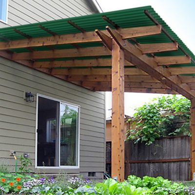 Image showing  .032in. Hunter Green 26x120in. Polycarbonate Roof Panel