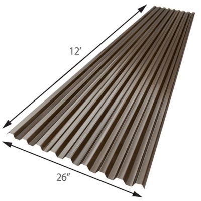 Image showing  Corrugated Polycarbonate Roofing Panel, 26 sq. ft., Bronze