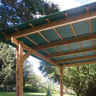 Image showing  .063in. Rain Forrest Green 26x96in. Corrugated Foam Polycarbonate Sheet