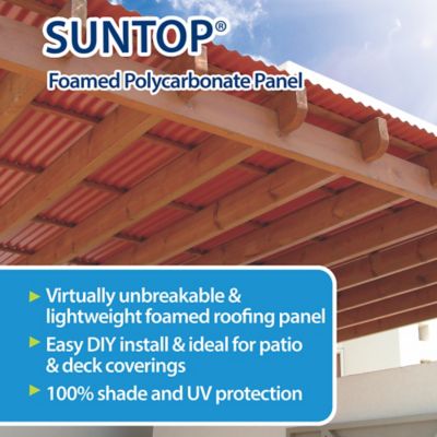 Image showing  .063in. Red Brick 26 x 144in. Corrugated Foam Polycarbonate Sheet