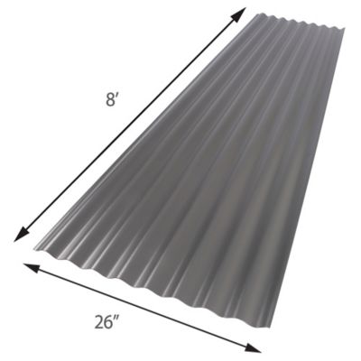 Image showing  .063in. Castle Gray 26 x 96in. Corrugated Foam Polycarbonate Sheet
