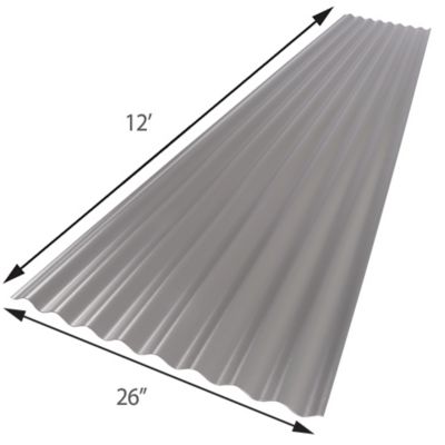 Image showing  .063in. Castle Gray 26 x 144in. Corrugated Foam Polycarbonate Sheet