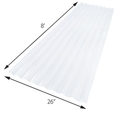 Image showing  .032in. TR/BLUE 26x96in. Corrugated PVC Panel