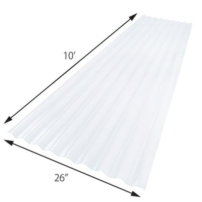 Image showing  .032in. TR/BLUE 26x120in. Corrugated PVC Panel