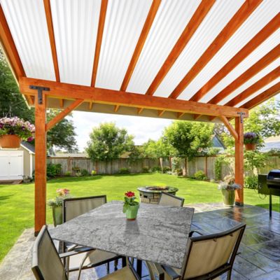 Image showing  .032in. White 26 x 144in. Corrugated PVC Panel