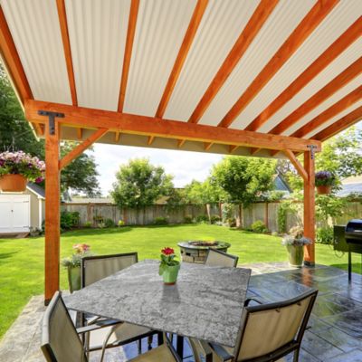 Image showing  .032in. BEIGE 26x96in. Corrugated PVC Panel