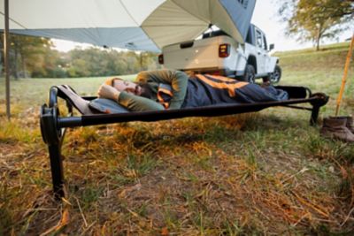 Image showing  1-Person XL Single Portable Cot, 82 in. x 39.5 in. x 16 in., Black