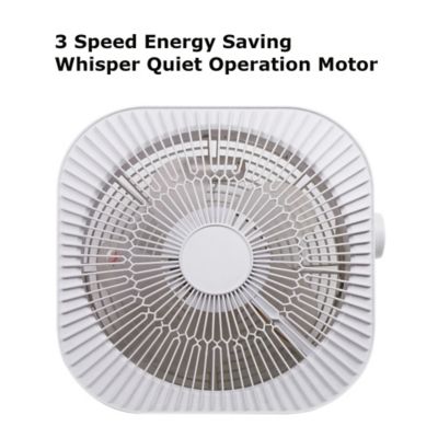 Image showing  12 in. 2-Speed 40W Box Fan, White