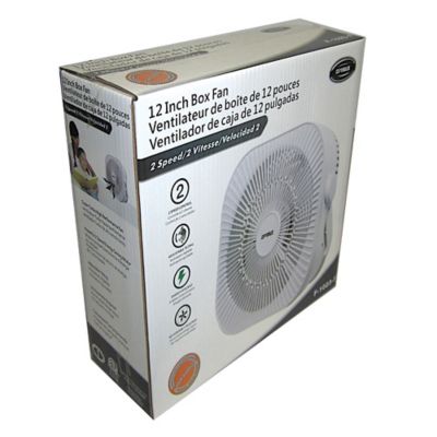 Image showing 7 th Optimus 12 in. 2-Speed 40W Box Fan, White