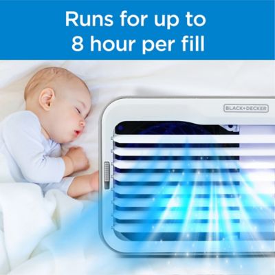 Image showing  5.9 in. 3-Speed Portable USB-Powered Desktop Evaporative Air Cooler with Fan, White/Gray