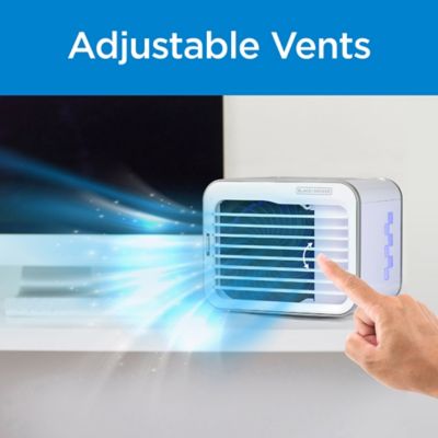 Image showing  5.9 in. 3-Speed Portable USB-Powered Desktop Evaporative Air Cooler with Fan, White/Gray