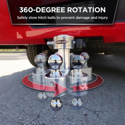 Image showing  Uriah Products 2 in. Receiver 15,000 lb. Capacity Interchangeable Hitch Mount, 360 Degree Rotation, Chrome