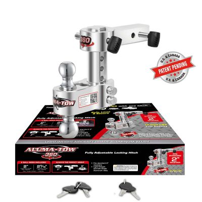 Image showing  Uriah Products 2 in. Receiver 15,000 lb. Capacity Interchangeable Hitch Mount, 360 Degree Rotation, Chrome