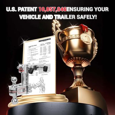 Image showing 7 th Aluma-Tow Uriah Products 2 in. Receiver 15,000 lb. Capacity Interchangeable Hitch Mount, 360 Degree Rotation, Chrome