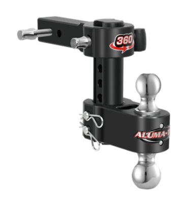 Aluma-Tow Uriah Products 2 in. Receiver 15,000 lb. Capacity Interchangeable Hitch Mount, 360 Degree Rotation, Black