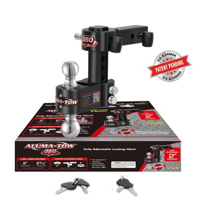 Image showing  Uriah Products 2 in. Receiver 15,000 lb. Capacity Interchangeable Hitch Mount, 360 Degree Rotation, Black