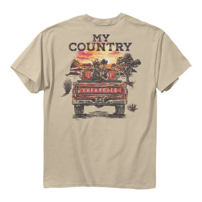 JedCo Men's Chevy My Country Crew Neck Short-Sleeve T-Shirt