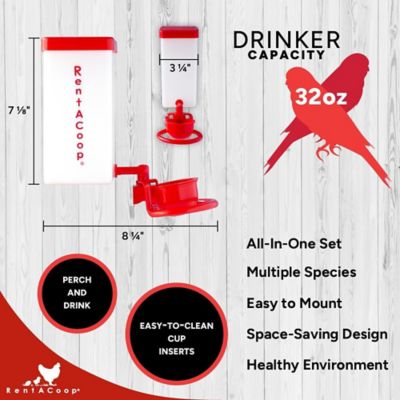 Image showing  1 L Bird Cage Drinker Cup with Parakeet Attachment