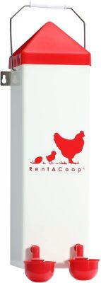 RentACoop 2 gal. High Rise Chicken Waterer with Autofill Cups And Horizontal Nipples