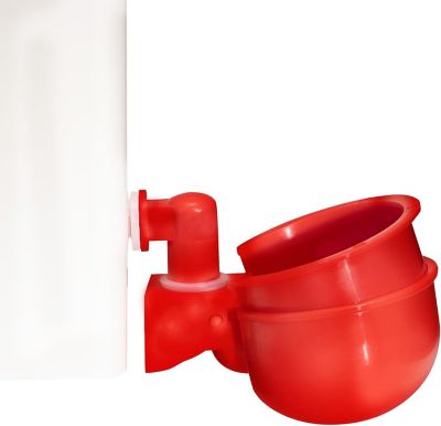 Image showing  2 gal. High Rise Chicken Waterer with Autofill Cups And Horizontal Nipples