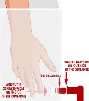 Image showing RentACoop 5 gal. Center Chicken Waterer with 4 Autofill Cups