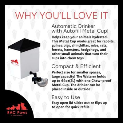 Image showing  64 oz. Drinker with Autofill Metal Cup for Small Animals