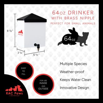 Image showing  64 oz. Drinker with No-Drip Nozzle for Small Animals