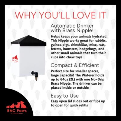 Image showing  64 oz. Drinker with No-Drip Nozzle for Small Animals