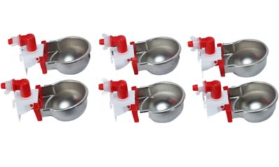 RentACoop DIY Metal Autofill Cups with Cage Clips, 6 pk.
