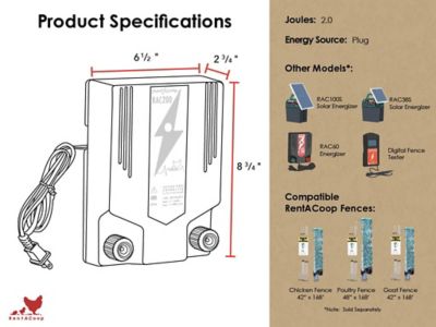 Image showing  2-Joule Electric Fence Energizer, RAC200