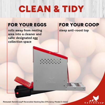 Image showing 5 th RentACoop 3-Compartment Roll-Out Reversible Nesting Box