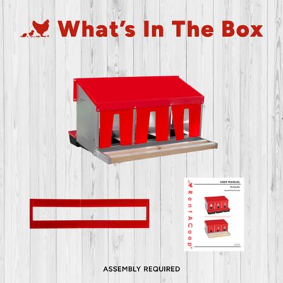 Image showing 7 th RentACoop 3-Compartment Roll-Out Reversible Nesting Box