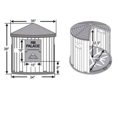 Image showing  Pro Series RB Palace Premium Insulated Dog House with Central Heater