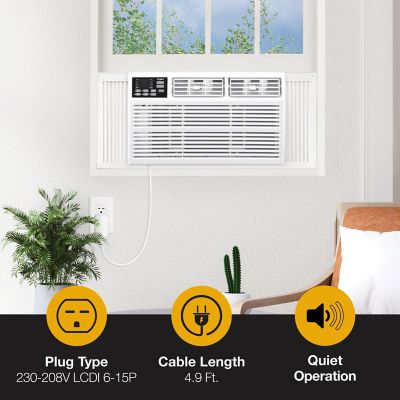 Image showing 1 th Whirlpool 24,000 BTU 230V Window-Mounted Air Conditioner with Remote Control, WHAW242CW