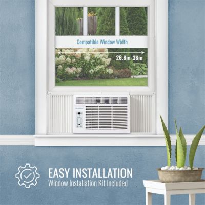 Image showing  8,000 BTU 115V Window Air Conditioner with 3,500 BTU Supplemental Heat Capability